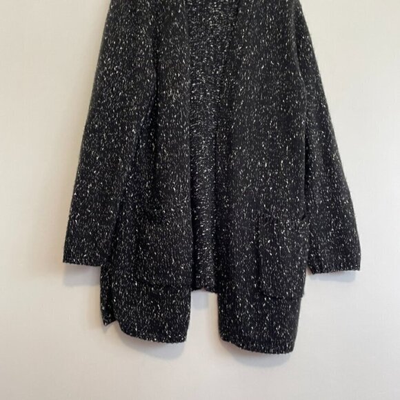 APT. 9 APT.9 Long Cardigan Black Silver Metallic Open Front Longline Sweater XXL - Picture 4 of 15